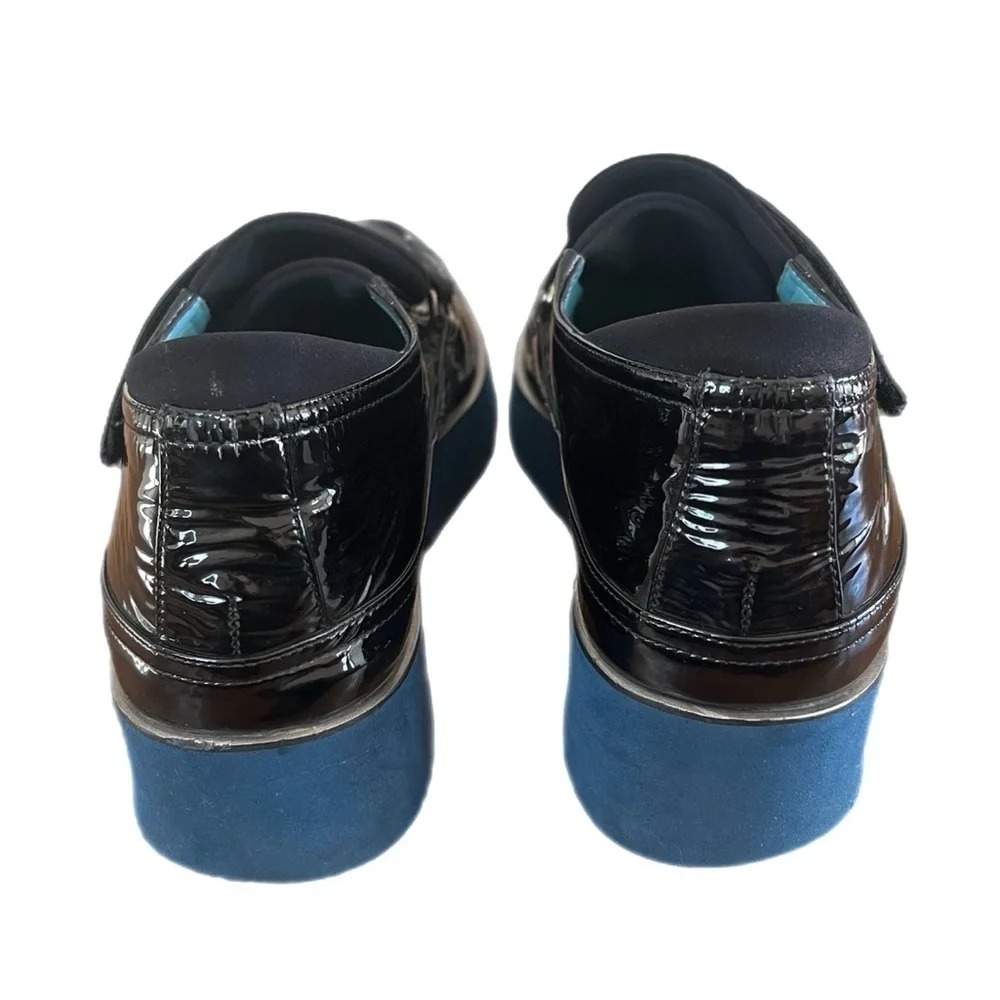 Thierry Rabotin Made in Italy Lena Black Patent Leather with Velcro Strap Size 6 - Picture 5 of 7